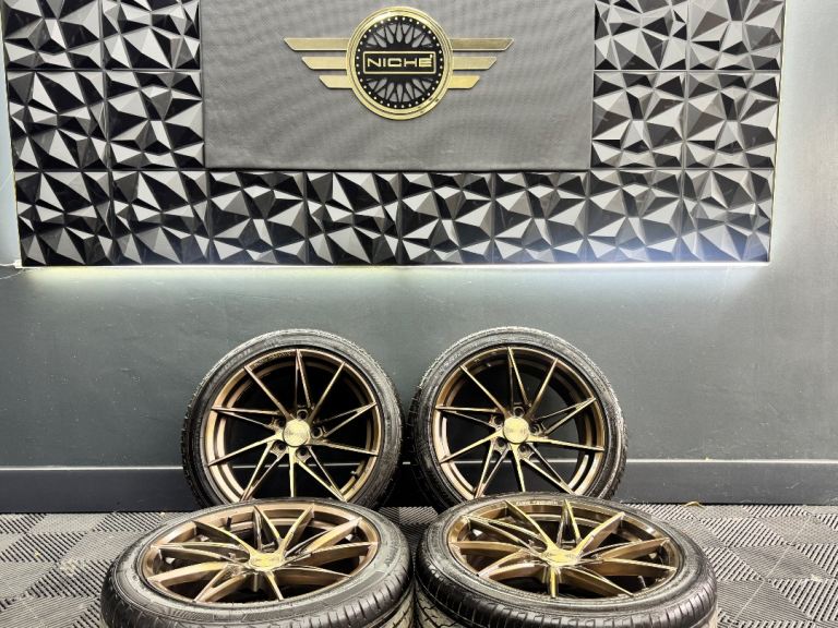 18” inch bronze alloys wheels 5x112 audi vw mercedes a c e cla45 35 golf r s3 a3 a4 tt caddy
