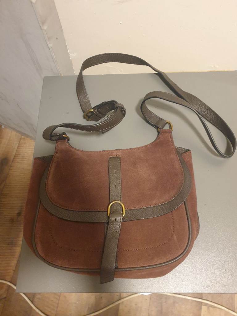 Stylish Brown Suede Shoulder Bag – Good Condition