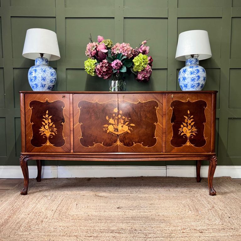***SOLD*** Large Marquetry Sideboard Cabinet 