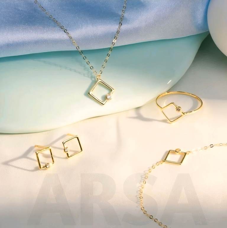 18ct- Solid Gold Full Set for women girls children kids gifts
