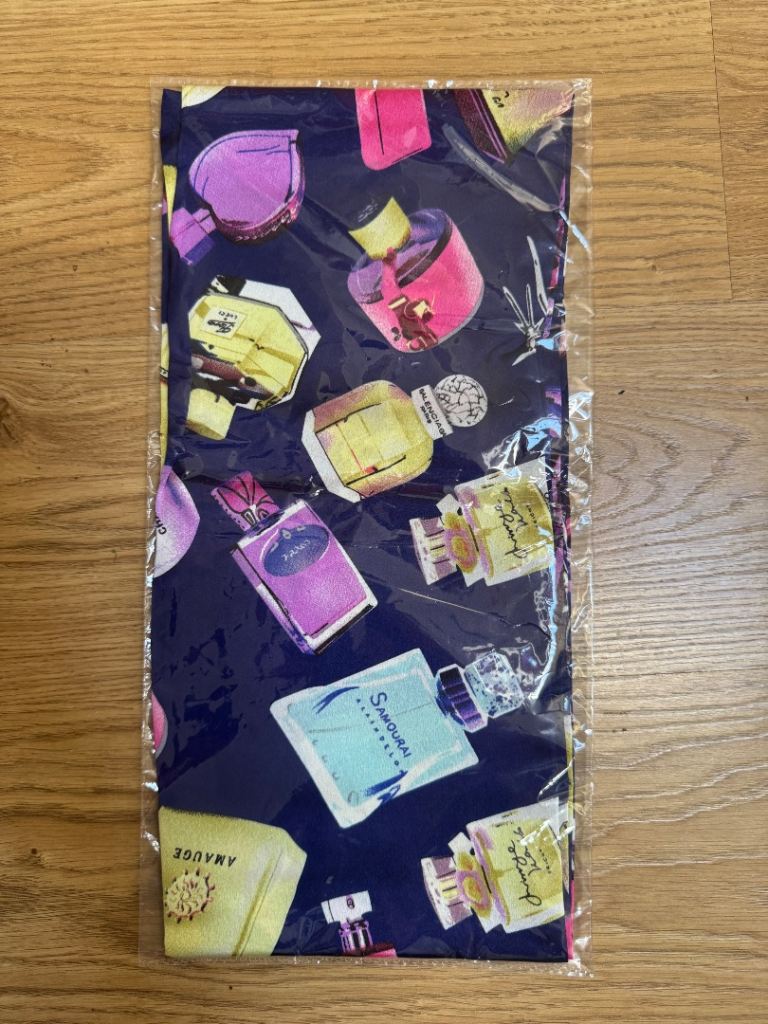 New Multicoloured Perfume Bottle Print Scarf