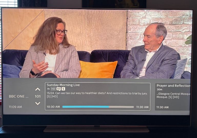 Sky glass 65 inch dusty pink