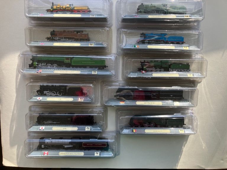 11 Del Prado locomotives N gauge 1:160 manufactured between 1874-1939