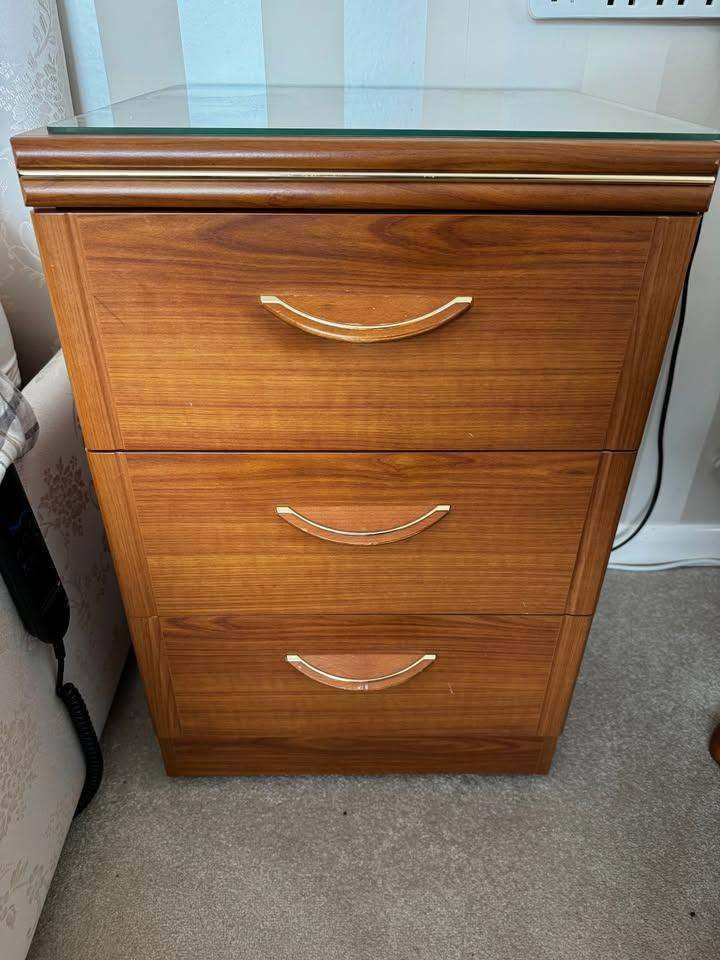 Bedside set of 3 drawers - Alstons 