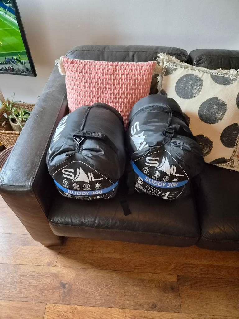 Two SAIL Buddy 300 Sleeping Bags – As New, Black