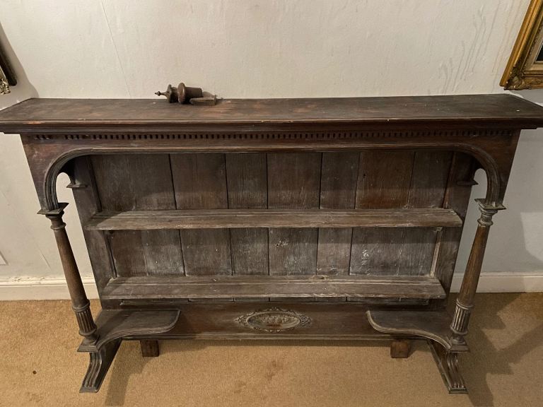 Antique wall unit with shelves oak 