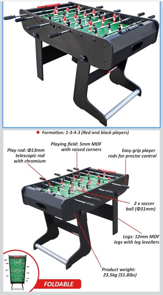 VIAVITO FT100X 4ft Folding Football Table