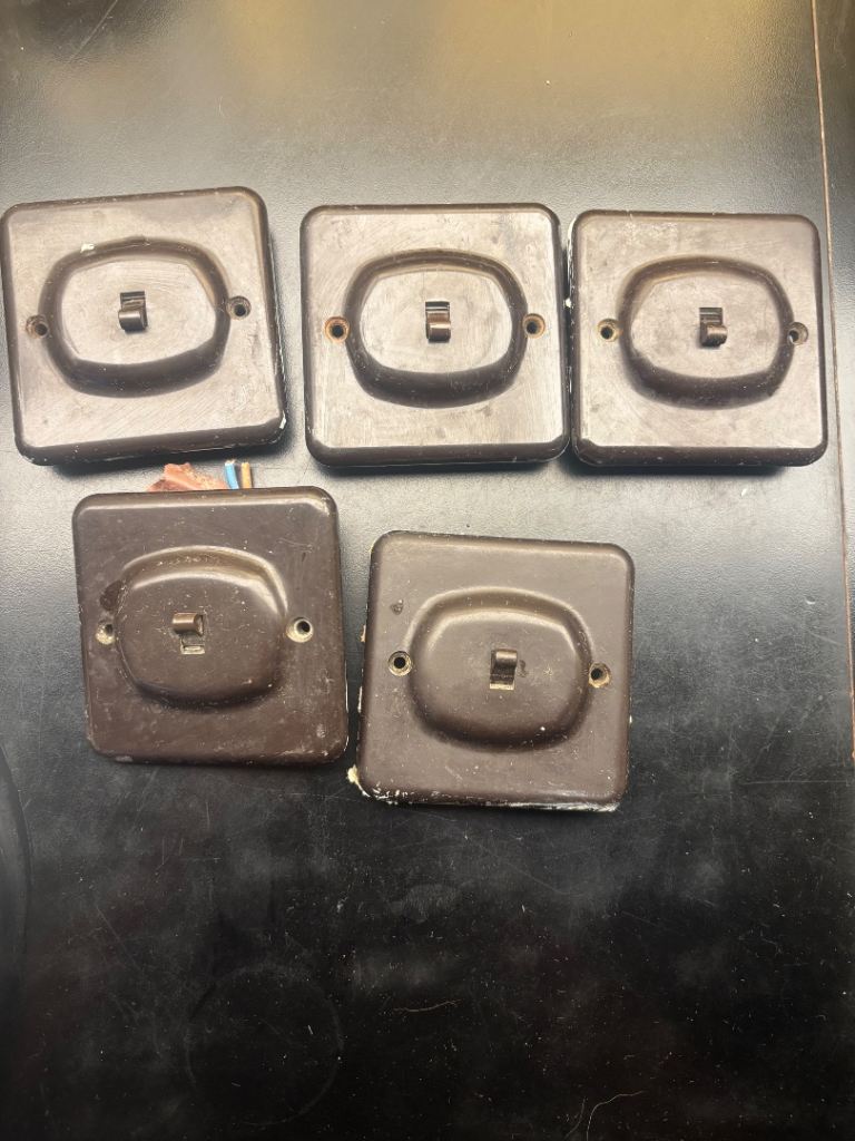 Bakelite light switches 