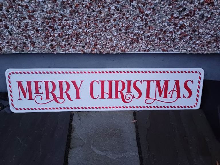 image for Merry Christmas Metal Sign