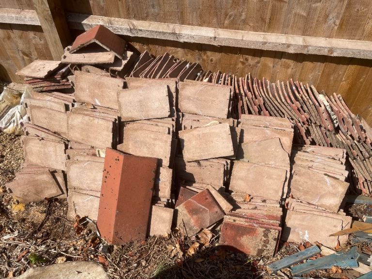FREE Reclaimed Roof Tiles - Mixed Red/Brown, Fair Condition
