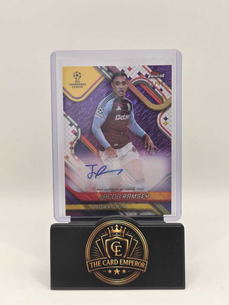 Jacob Ramsey (Aston Villa) 002/199 Autographed Card Topps Finest 2024-2025