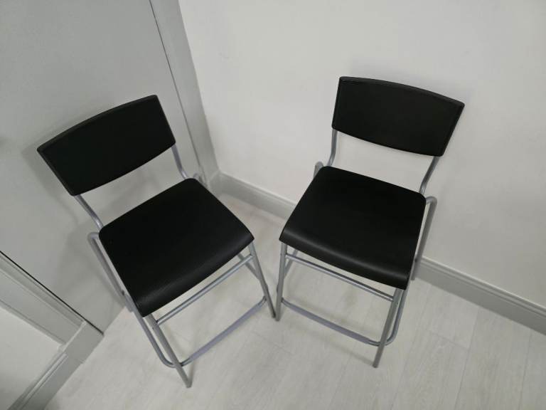 2 x bar stools, raised chairs, breakfast bar. For charity.