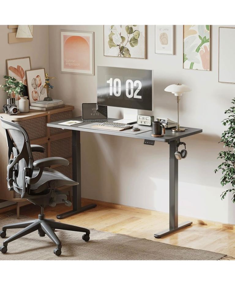 Electric Height Adjustable Standing Desk – Black, Like New