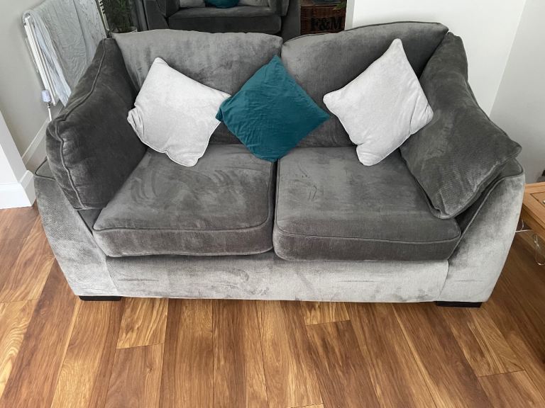 Barker and stone house 2 seater sofa and large foot stall (lid lifts for storage)