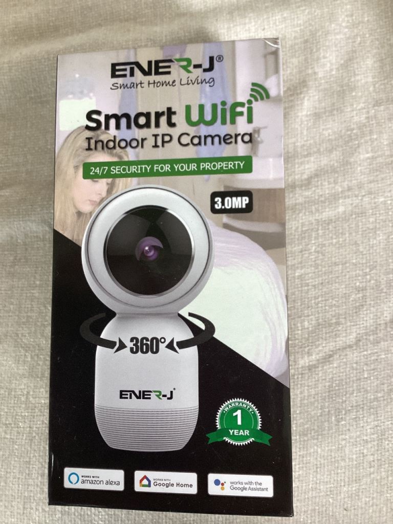 ENER-J Smart WiFi Indoor IP Camera – New, Boxed