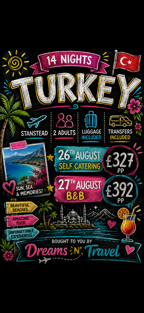 Turkey Holiday Package – 14 Nights, Stanstead Departure