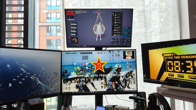 4 Computer Monitors 2x 27“ 2x24” 1080p 