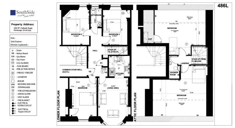 Spacious, 5 bedroom, HMO flat with large lounge and kitchen – available June