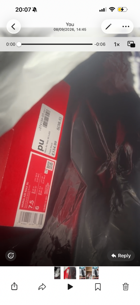 Nike, adidas, Kurt Geiger, H&M and ted baker London. All items 50% off receipt price 