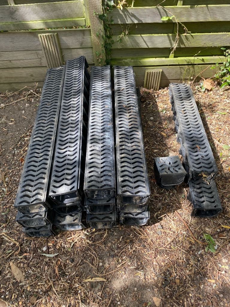 Used Trench Drain Channels with Grates - ACO Style