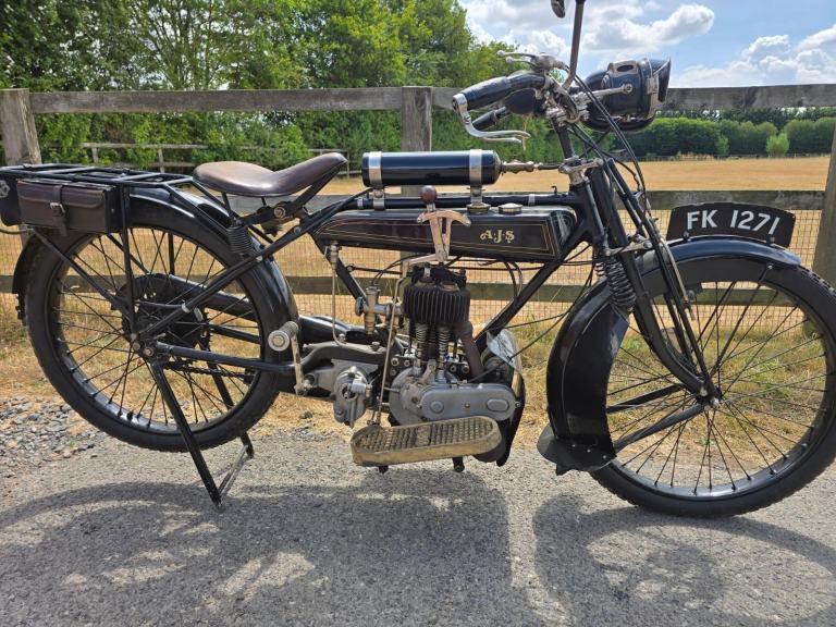 AJS Model B 1921 – Runs & Rides – Rare Acetylene Lighting Kit – Excellent Histor