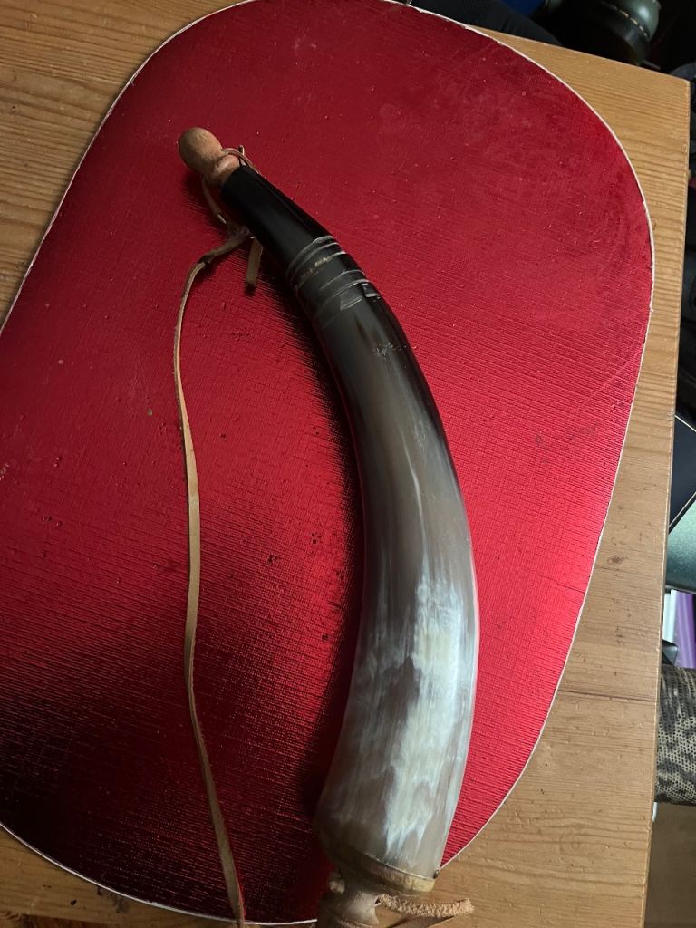 Vintage horn container 