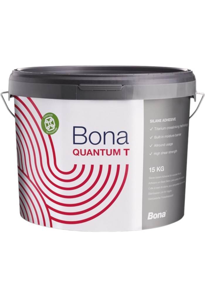 New Bona Quantum Silane Adhesive 15kg Tub with Bona Trowel for Wood Flooring
