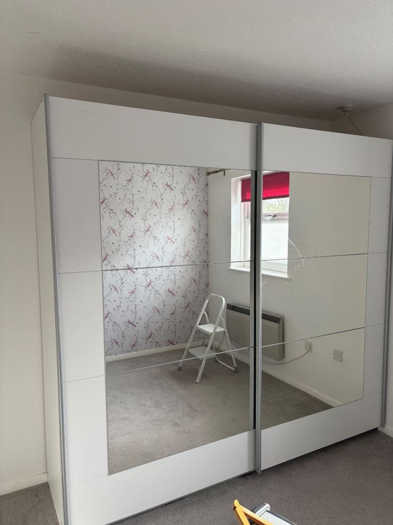 Mirrored sliding door wardrobe -Fishpools 226 wide 