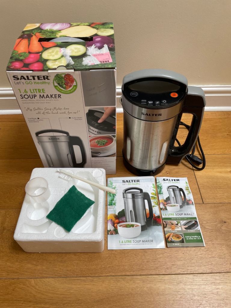 SALTER 1.6L Soup Maker Stainless Steel Model - 1050w Power - in Original Box VGC