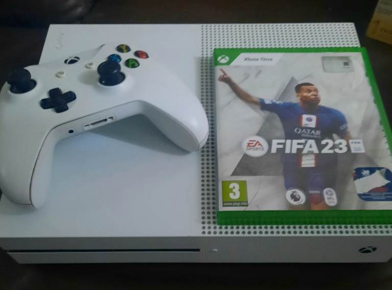 Xbox One S Console with Controller and FIFA 23