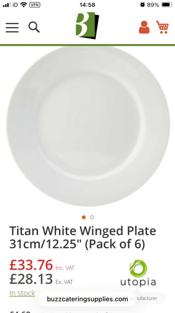 Restaurant/ pub plates
