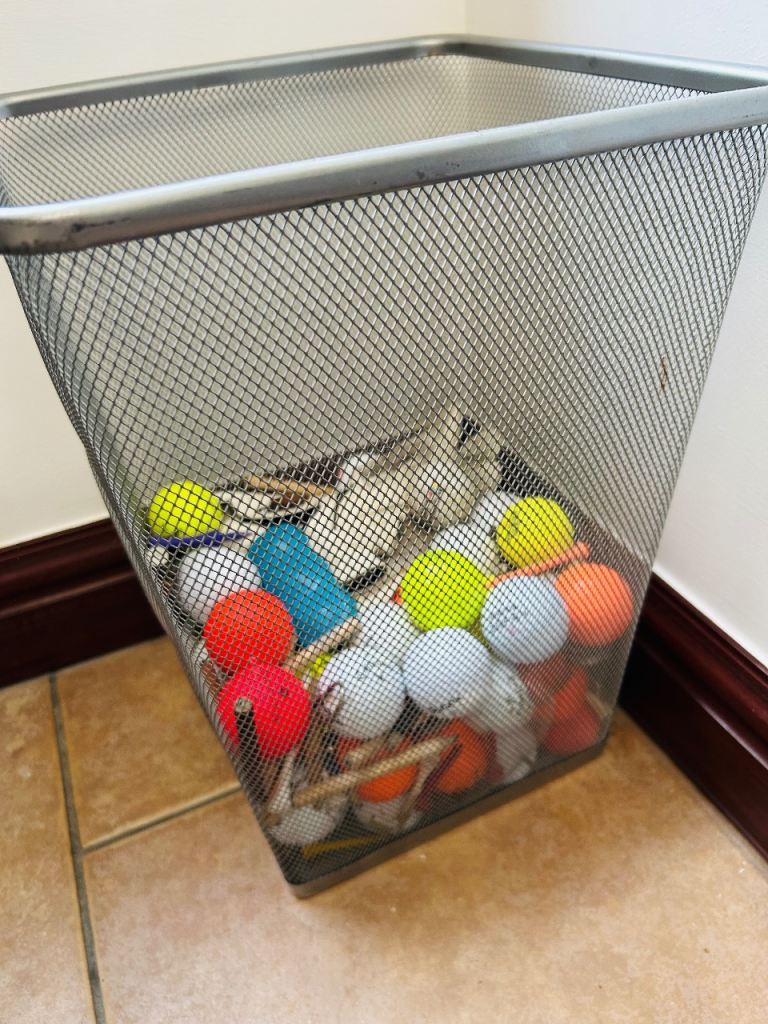 Basket of Used Golf Balls 