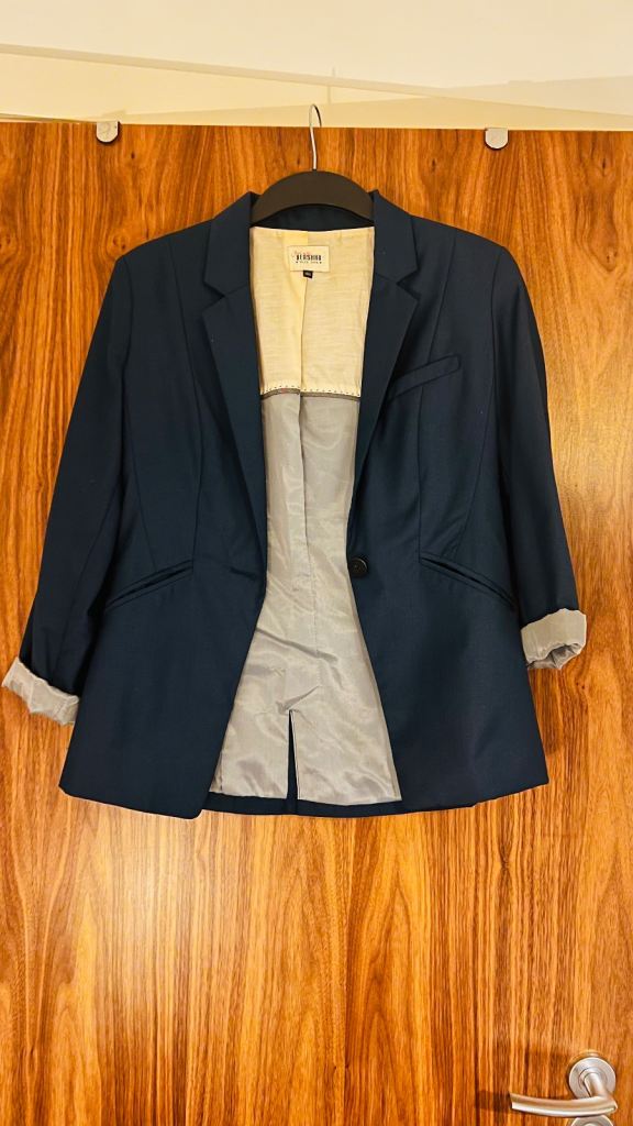 Bershka navy blazer – size S