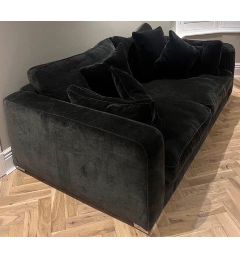 2.5seater + love seat Sofology Cavalli Deluxe Chenille Slate Smoke Free, Mint 