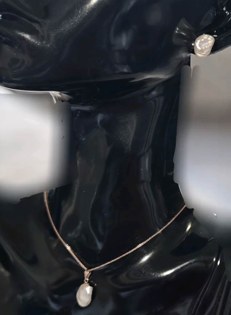 18ct Solid Gold NATURAL KESHI PEARLS FOR WOMEN GIRLS GIFTS CHRISTMAS TRENDY