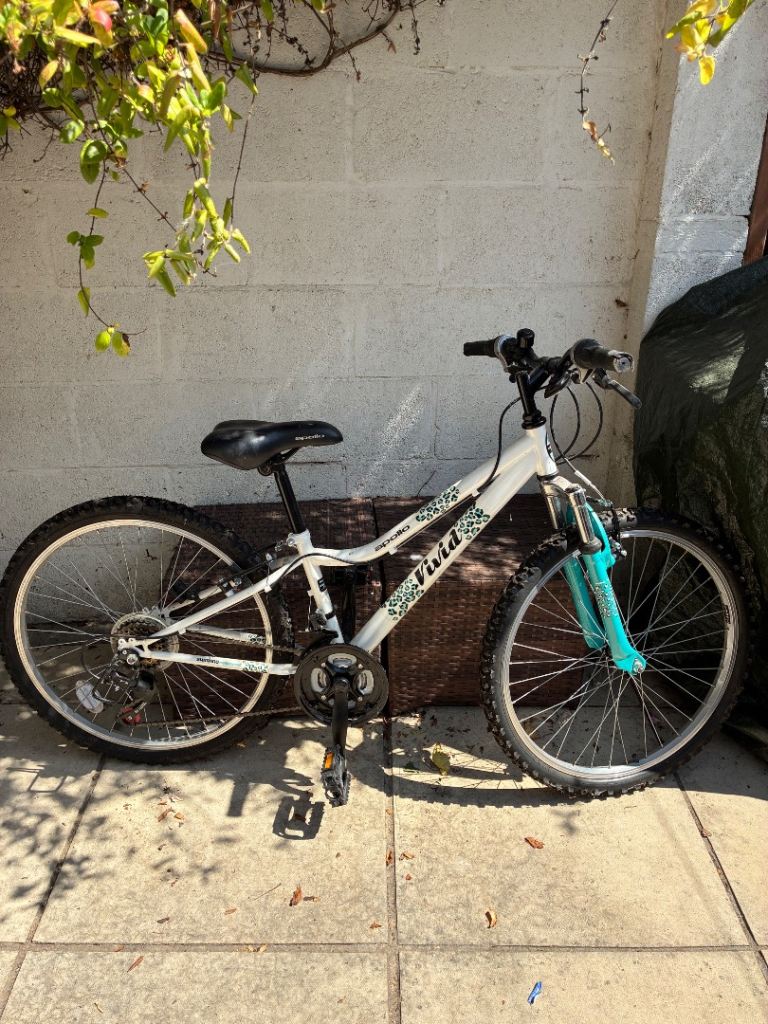 Vivid Kids Mountain Bike – White, Good Condition
