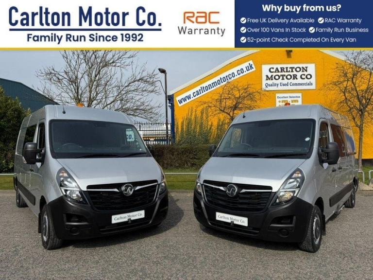 2020 Vauxhall Movano 2.3 CDTi 3500 BiTurbo Edition [ 9s Crew Cab-Minibus ] Van L