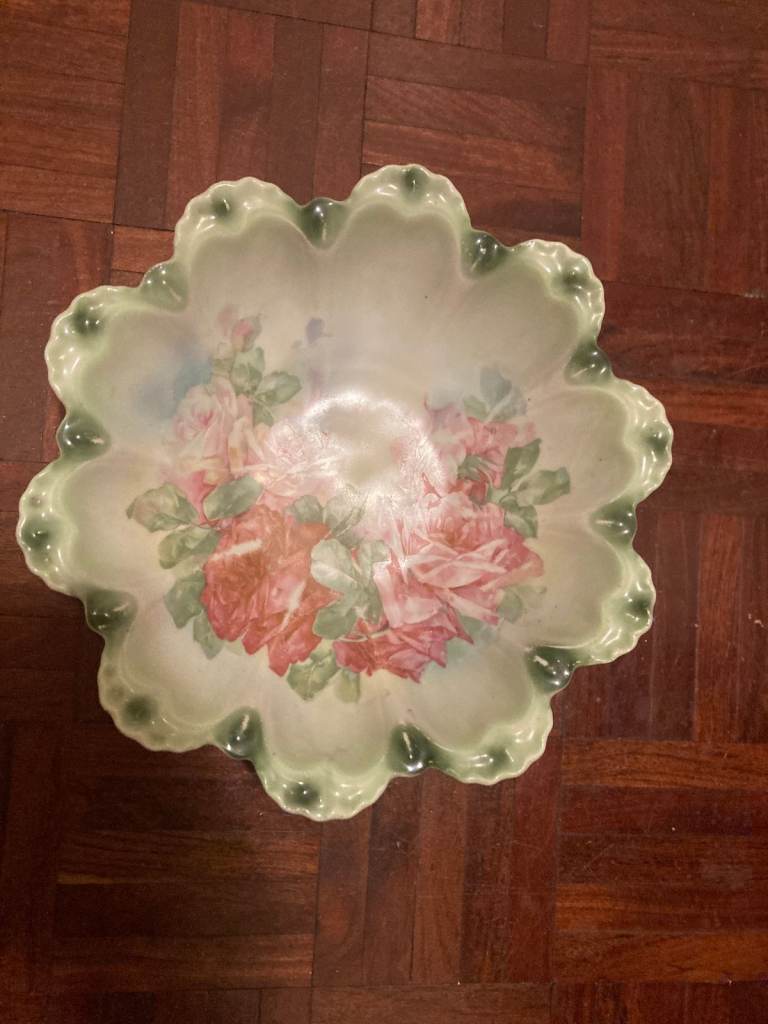 Antique porcelain serving of fruit bowl from Germany. Reasonable offers accepted