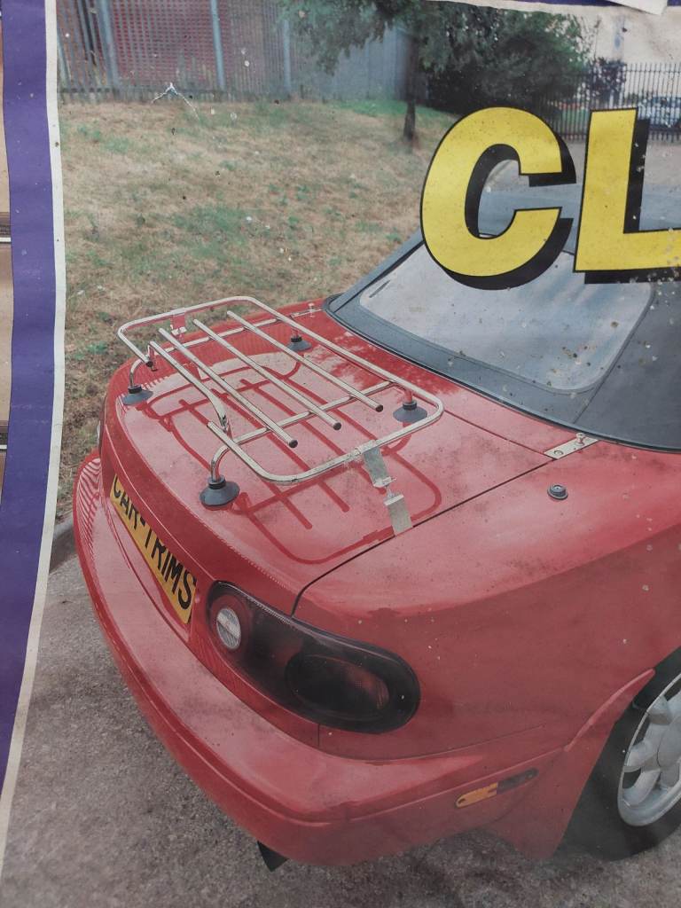 *NEW* CHROME CAR BOOT LUGGAGE RACK MORRIS MINOR/MG/TRIUMPH E TYPE ETC UNIVERSAL