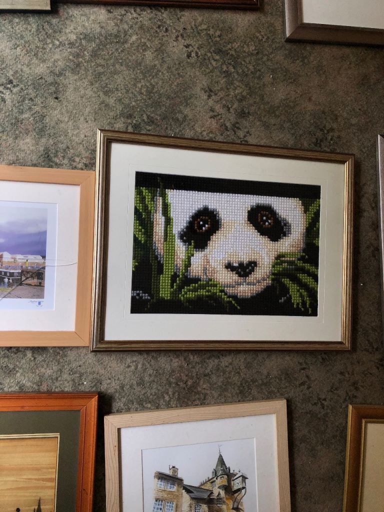 🧶 HANDMADE CROSS-STITCH — PANDA PORTRAIT