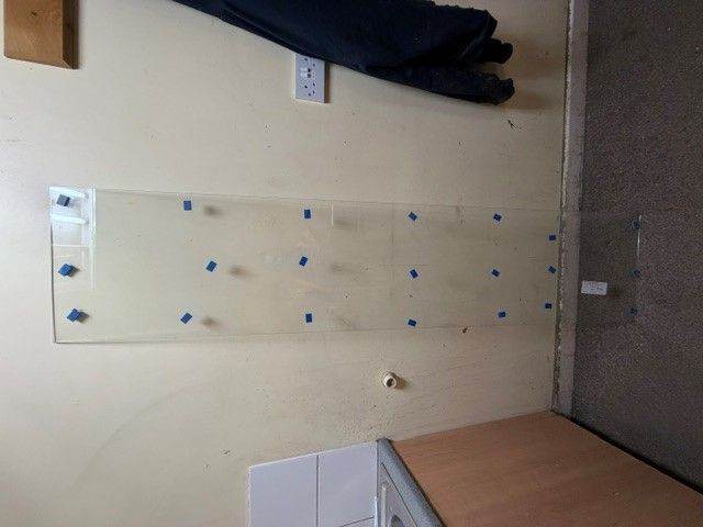 Clear Toughened Glass Units - 1729 x 370 x 4mm (Ref 18,19)