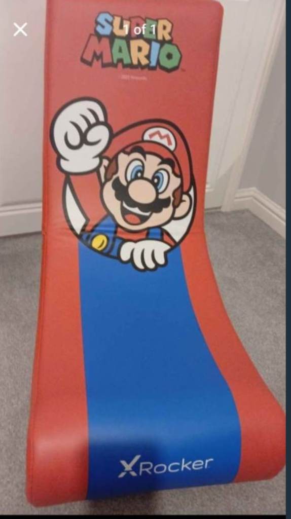 X Rocker Super Mario Gaming Chair – Red/Blue, Good Condition