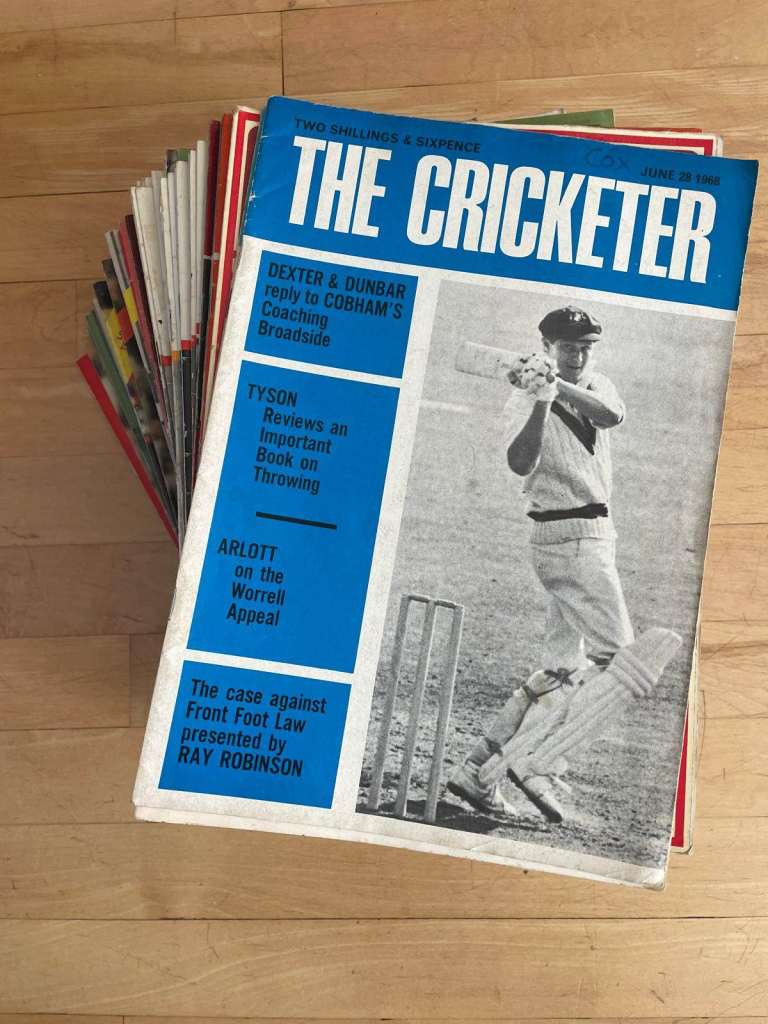 The Cricketer Magazine collection dating between 1968 - 1979