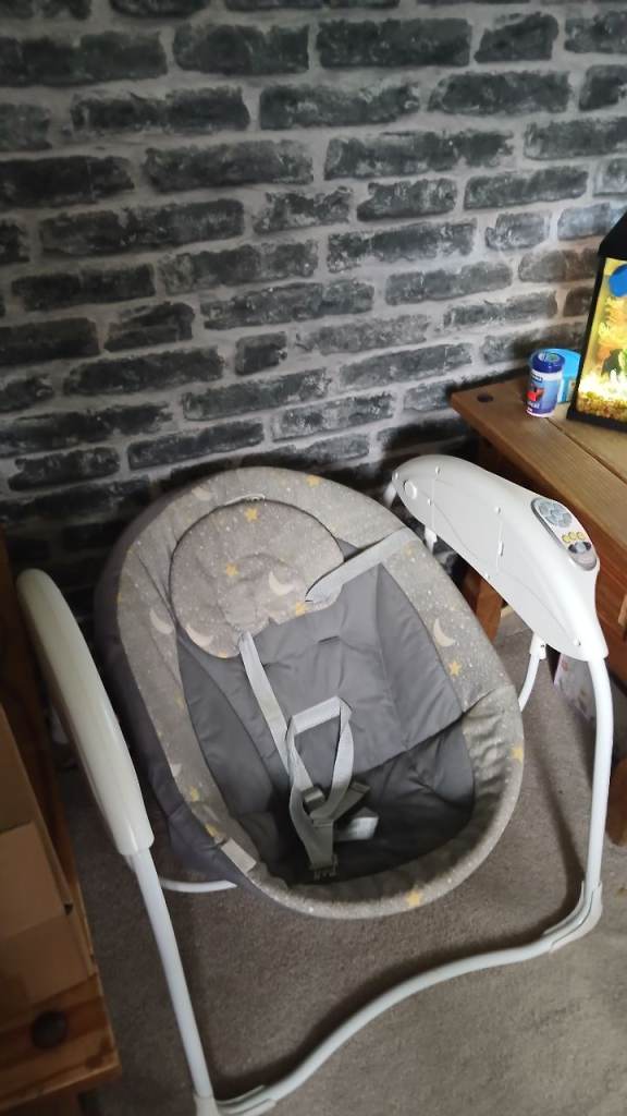 Baby Swing Rocker – Grey & White