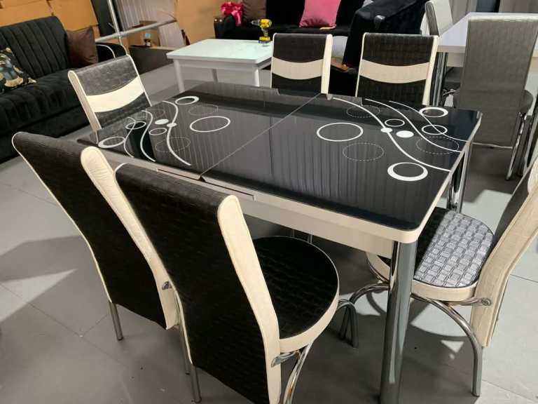 dining table and chairs.