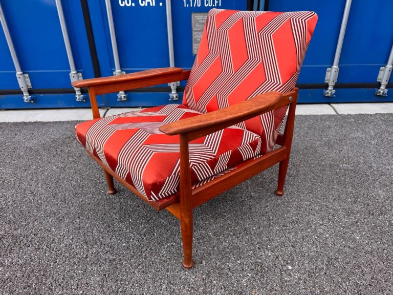 MID CENTURY TEAK GUY ROGERS MANHATTAN ARMCHAIR GREEN 1960S Possible Delivery
