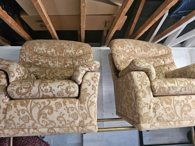 Brand new g plan gold armchair set 