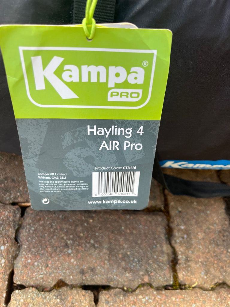Kampa Hayling 4 pro air tent