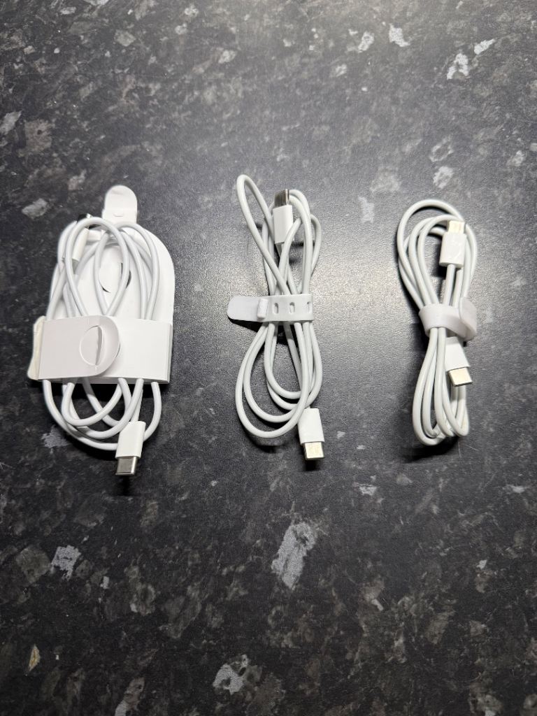 3 USB-C genuine Apple charging cables 2 used 1 new cable