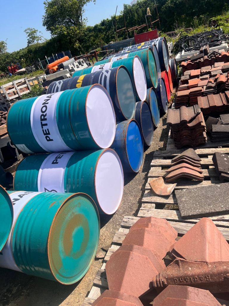 Oil drums, paving slabs , roof tiles reclamation 